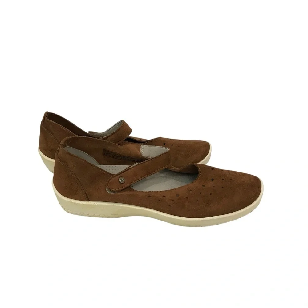Arcopedico Sisley Gal Brown Suede Mary Jane Flats Size 8 EU 39
